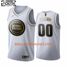 Maillot NBA Detroit Pistons Personnalisable Nike 2019-20 Blanc Golden Edition Swingman - Enfant